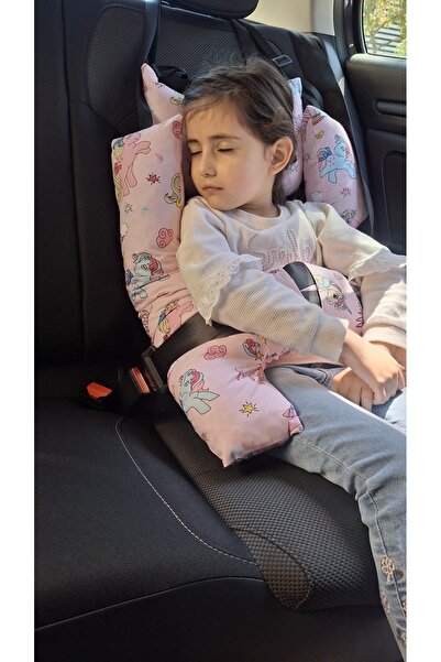 Coco Dilek وسادة سفر للأطفال بعمر 2-8 سنوات مع وحيد القرن الوردي، مقعد سيارة،...