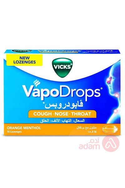 Vicks VAPODROPS ORANGE MNTOL 16 LZ