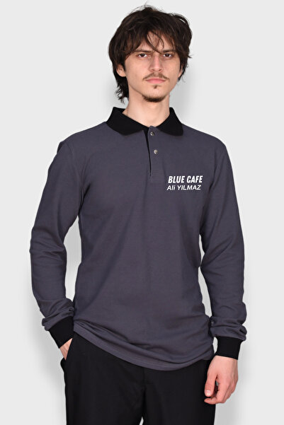 Üniformanya İsim Hediyeli Gri Aşçı Sweatshirt – Garson, Şef, Uzun Kollu Tişört