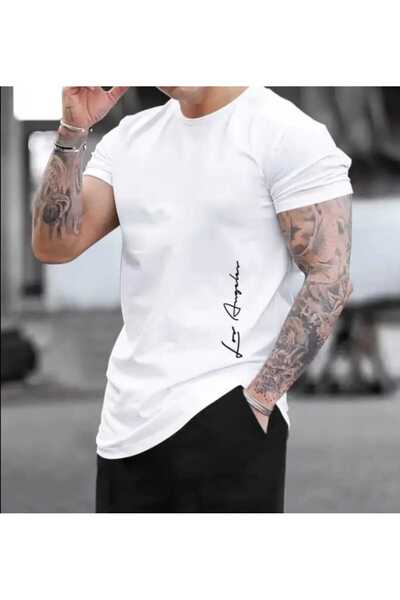 TekTarzz Tricou unisex pentru bărbați cu design imprimat scris de mână