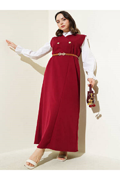 LyLGyM FASSION IS PASSION Φόρεμα Jile με χρυσά κουμπιά, Ζώνη τεμαχίων, σε μπο...