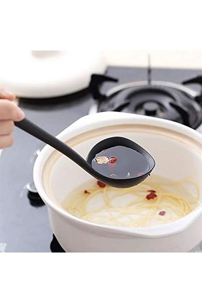 TARIK HOME 28cm Ultra-Hard Silicone Scoop - Soup Food Fireproof and Non-Stick Pan Anti-Scratch