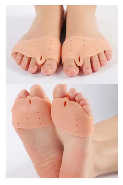 CMT 2 Pieces Silicone Roller Foot Big Toe Liner Bone Protector Bunion Hallux Valgus Finger Separator