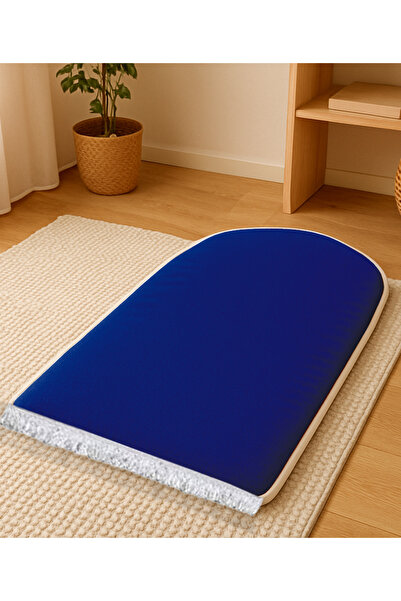 Carpetella 3 Cm Süngerli Ortopedik Lüks Kadife Seccade Düz Renk Desensiz Namazlık Suni Deri Tabanlı 70x120cm