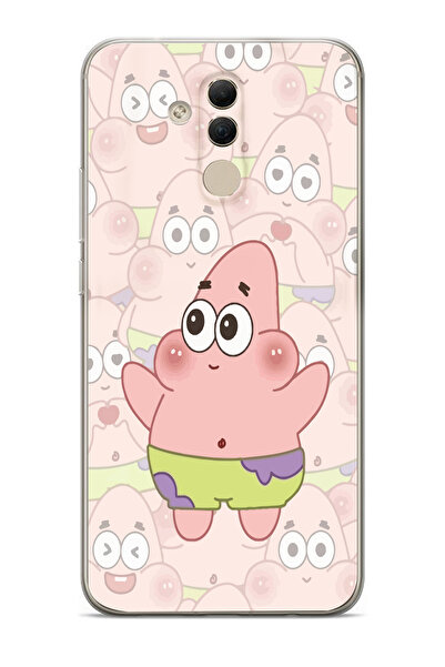 moonset Huawei Mate 20 Lite Uyumlu Patrick Tasarımlı Baskılı Şeffaf Telefon Kılıfı