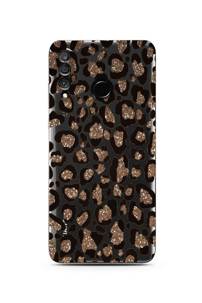 moonset Huawei P30 Lite Uyumlu Leopar Tasarımlı Baskılı Şeffaf Telefon Kılıfı
