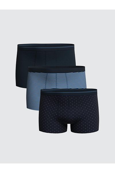 LC Waikiki Standard Mold Cotton Flexible Men's Boxer 3-Pack (S5)