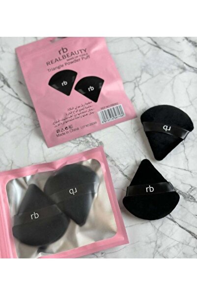 real beauty Triangular velvet makeup sponge - 2 pieces