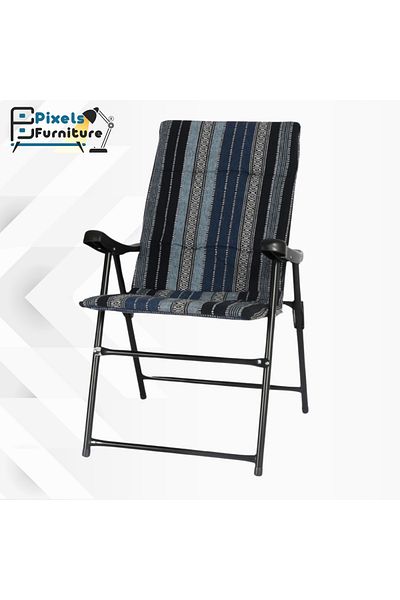 PixelsFurniture Pixel Furniture Folding Camping Chair, High Quality Saudi Heritage Design, Padded, Lightweight, High Back
