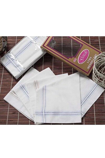 Elif Mira Sarı Kutulu 46x46 cm 12 Adet Kumaş Mendil-GSK 02