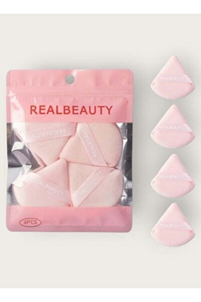 real beauty Velvet Triangular Makeup Sponge (Loose Powder) - 4 Pieces