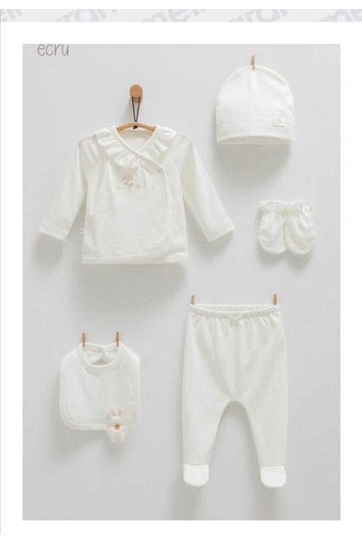 Caramell Incibaby 100% Natural Cotton Jacquard Summer Set of 5 Baby Girl Hospital Release New Season