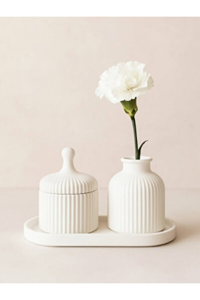Standlı Saklama kabı ve Vazo Seti ACAR DECOR CANDLE