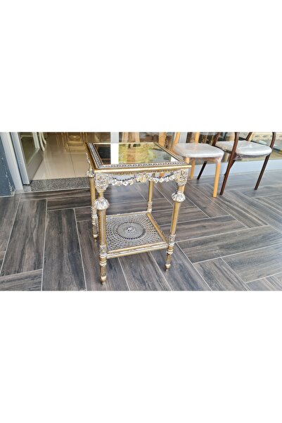 EL YAPIMI Yağız mobilya aksesuar oymali yan sehpa