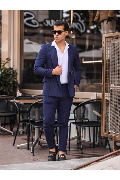 hello7 Чоловічий облягаючий костюм вузького силуету