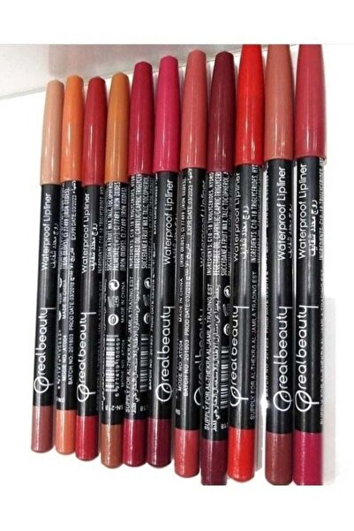 real beauty مجموعة أقلام تحديد الشفاه غير اللامعة من 12 لونًا متعدد