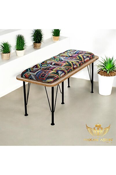 BY HAKAN AŞKIN Metal Ayaklı Atlantik Lüx bench Babyface Puf & Bench Tekli rug...