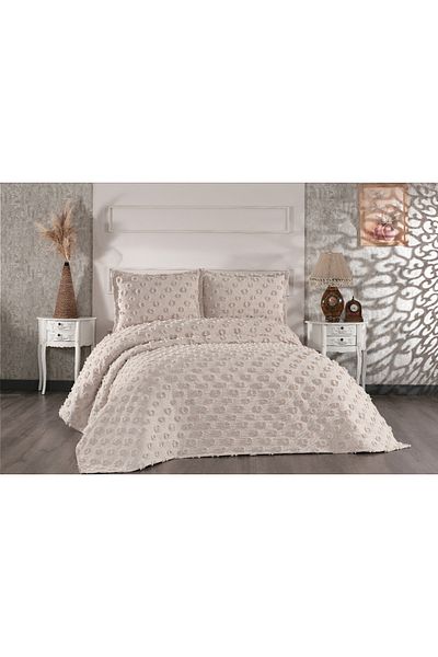 Sivalde Hayal Cappuccino Double Chenille Pique Set