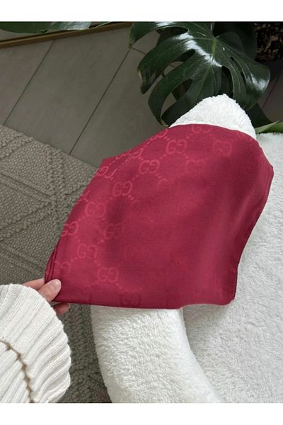FRESCO SCARFS حجاب نسائي من القطن الحريري جاكار بنمط G شال * بورجوندي