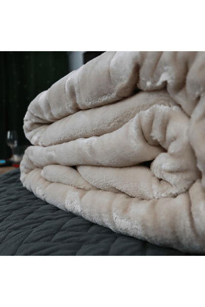 Brava Casa Royal Essence Blanket, Cream, 220x240 cm, Soft, Warm, Oeko-Tex Certified, BravaCasa