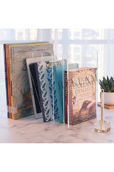 TUVAREKLAM Tuva Advertising Transparent Plexi Five Compartment Wallet Bag Book Magazine Makeup Jewelry Organizer Organizer
