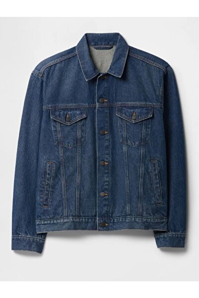 GAP V-New Denim Icon Jacket - Lıght 722737000 Icon Denim Ceket Erkek Kot Ceket LACİVERT