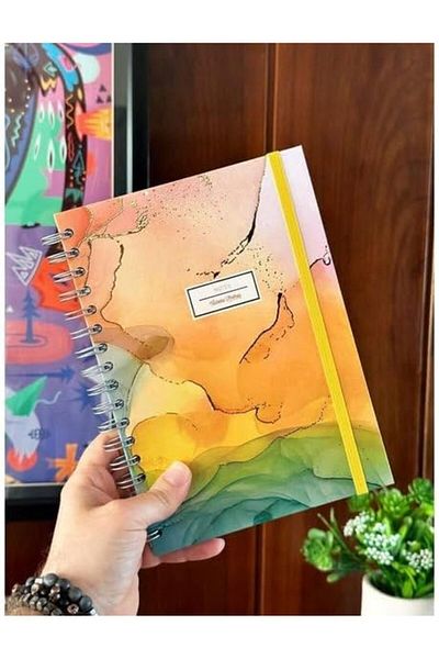 STOREMAX Muartshop Journals Hard Cover Spiral Notebook 17X24 cm 90 Gr. 96 Yp.Striped 871301