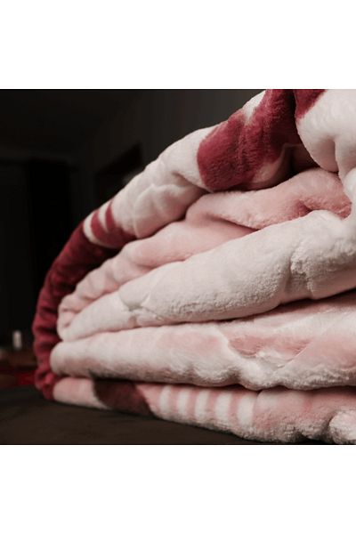 Brava Casa Royal Velvet Blanket, Burgundy, 220x240 cm, Soft, Warm, Oeko-Tex Certified, BravaCasa
