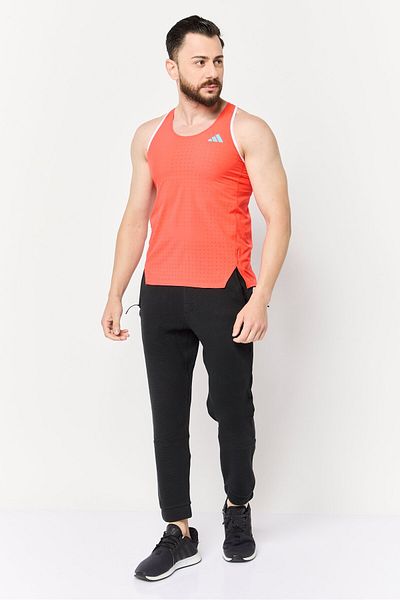 adidas Men Sportswear Fit Brand Logo Training Vest, Orange