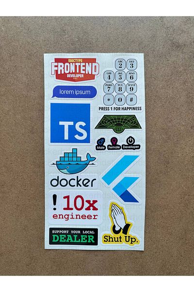 hdsticker 60 Pieces Software & Software Developer Laptop Notebook Tablet Label Sticker Set P59