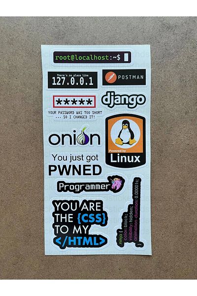 hdsticker 60 Pieces Software & Software Developer Laptop Notebook Tablet Label Sticker Set P57