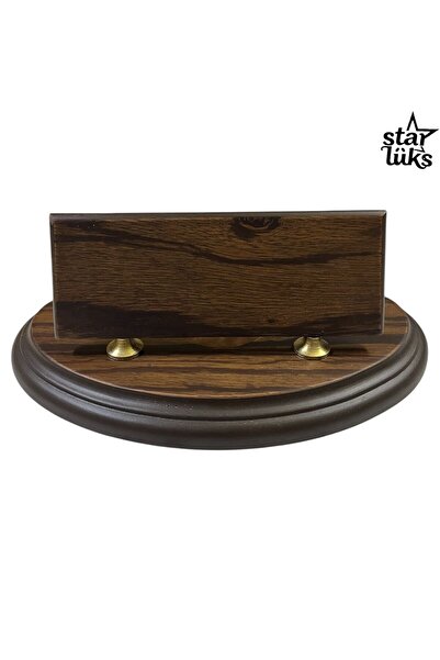 StarLux Kaliteli Premium Vip Özel Ahşap Desenli Masa İsimliği Ofis Masa Üstü ...