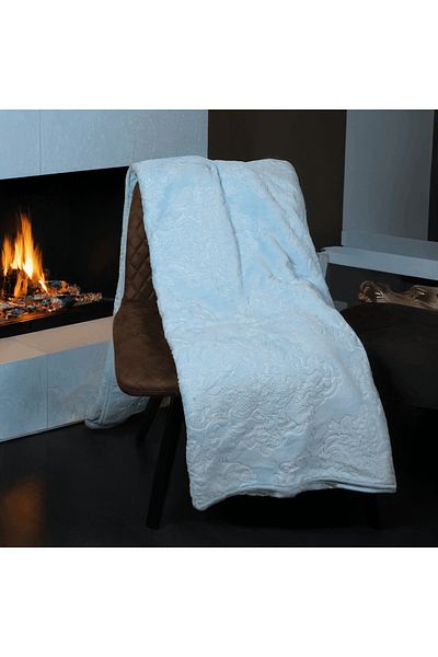 Brava Casa Royal Serenity Blanket, Blue, 220x240 cm, Soft, Warm, Oeko-Tex Certified, BravaCasa