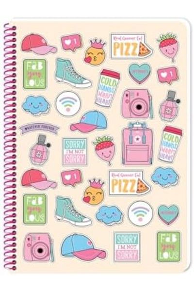 STOREMAX Muartshop Color A4 80 Sheets Lined Pp Kp. Spiral Sweet Fun Notebook 871301