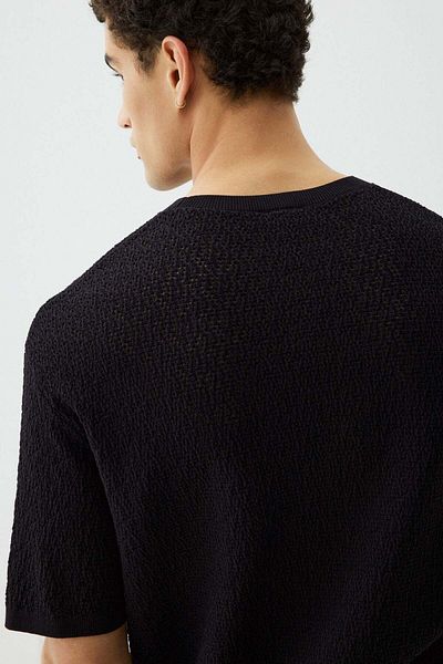 H&M Regular Fit Textured-knit T-shirt