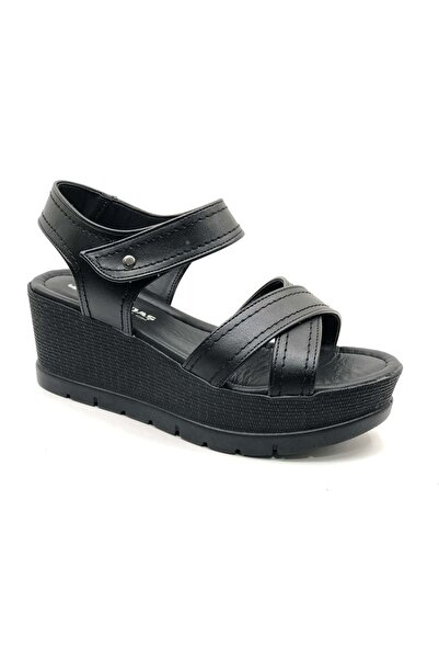 KOCAMANLAR Ayakdaş 1017 صندل نسائي بكعب عريض أسود