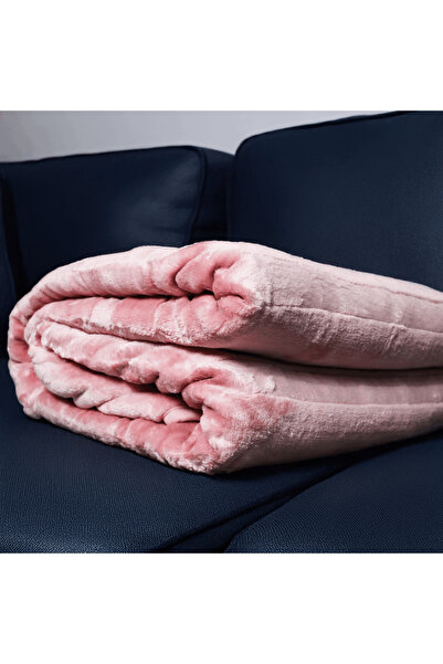Brava Casa Royal Rosewood Blanket, Powder Red, 220x240 cm, Soft, Warm, Oeko-Tex Certified, BravaCasa