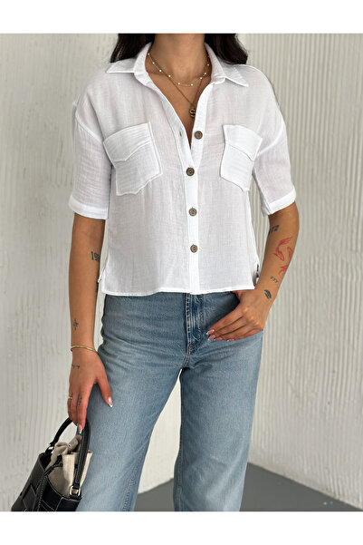 SBL COLLECTİON Cămașă cu mânecă scurtă din muselină