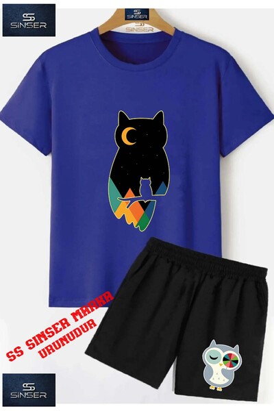 SS SİNSER Παιδικό μπλουζάκι με στάμπα "OWL SNOW CALLEOGRAPHY" με λαιμόκοψη πο...