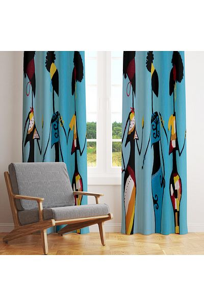 stellahomes Special Design Decorative Background Curtain 140X260 cm Single Wing