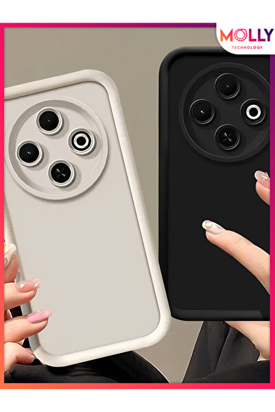Molly Tecno SPARK 30C İçin Siyah Kenarları Kalın Pan Silikon Kılıf