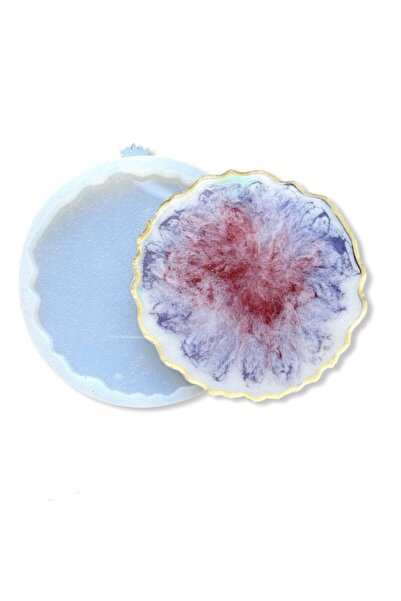 cnk craft shop Epoksi Reçine Geode Bardak Altlığı Silikon Kalıbı , Epoksi Silikon Kalıp B30