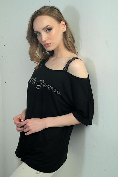 By Saygı Women's Stone Detailed Single Strap Blouse