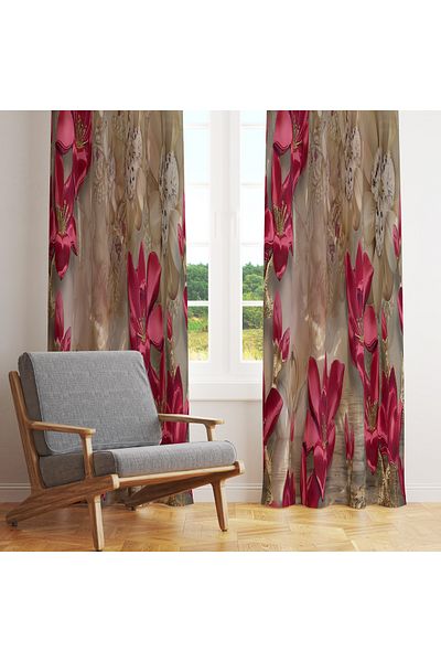stellahomes Special Design Decorative Background Curtain 140X260 cm Single Wing