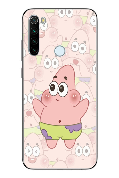 moonset Xiaomi Redmi Note 8 Uyumlu Patrick Tasarımlı Baskılı Şeffaf Telefon K...