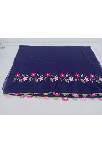 hoaryage Ручна робота, вишивка, голкою вишита молитовна накидка, весільна накидка, креп-тканина, 145x75 см.