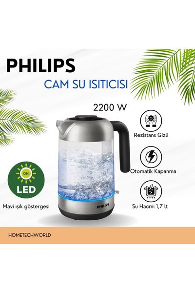 Philips Modern ve uzun ömürlü tasarım 2200 W 1.7 LT CAM SU ISITICISI