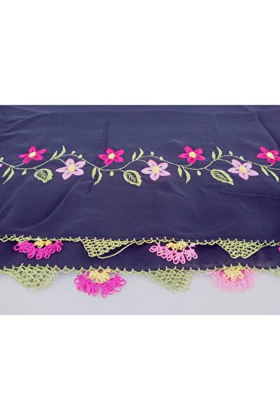 hoaryage Ручна робота, вишивка, голкою вишита молитовна накидка, весільна накидка, креп-тканина, 145x75 см.