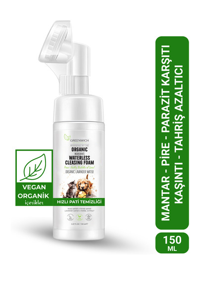 Greenwich Zero Point of Beauty Pati Köpük 150 ml | Kuru Şampuan | Tüy Dökme Karşıtı Pire Kene Parazit Uzaklaştırıcı | Kedi Köpek