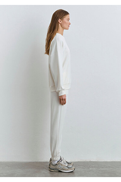 Mavi White Modal Sweatshirt - Lux Touch Tencel, 168837 -70057